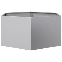 vidaXL Garden Planter Hexagon 104x90x45 cm Galvanized Steel 4