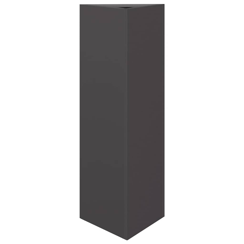 vidaXL Garden Planter Black Triangular 30x26x75 cm Steel 2
