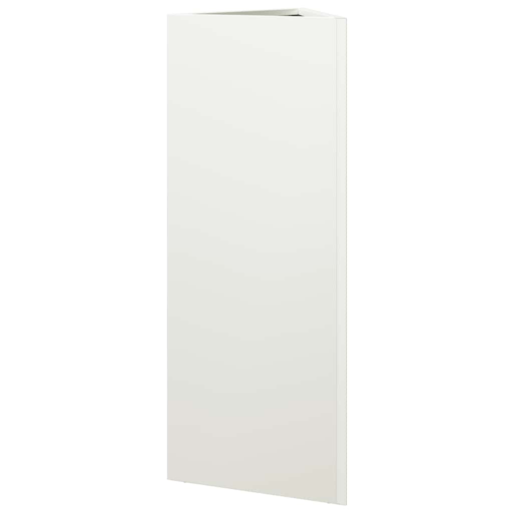vidaXL Garden Planter White Triangular 30x26x75 cm Steel 6
