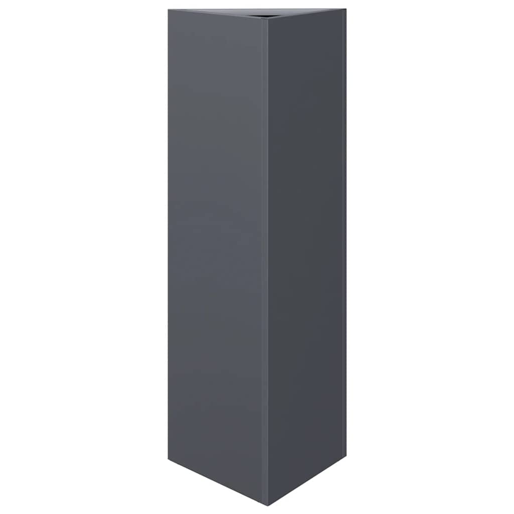vidaXL Garden Planter Anthracite Triangular 30x26x75 cm Steel 2