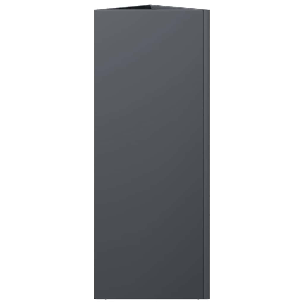 vidaXL Garden Planter Anthracite Triangular 30x26x75 cm Steel 5