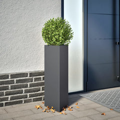 vidaXL Garden Planters 2 pcs Anthracite Triangular 30x26x75 cm Steel 1