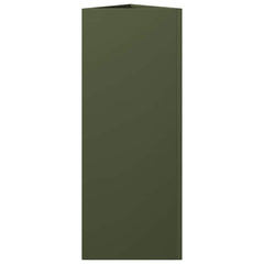 vidaXL Garden Planter Olive Green Triangular 30x26x75 cm Steel 5