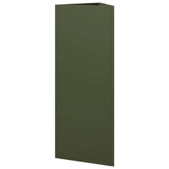 vidaXL Garden Planter Olive Green Triangular 30x26x75 cm Steel 6