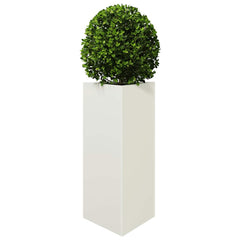 vidaXL Garden Planter White Triangular 40x34.5x75 cm Steel 3