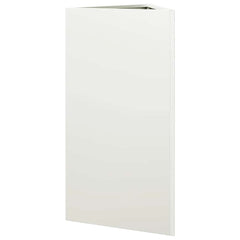 vidaXL Garden Planter White Triangular 40x34.5x75 cm Steel 6
