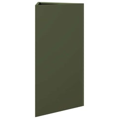 vidaXL Garden Planter Olive Green Triangular 40x34.5x75 cm Steel 4