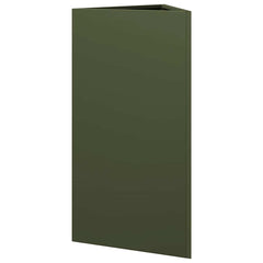 vidaXL Garden Planter Olive Green Triangular 40x34.5x75 cm Steel 6