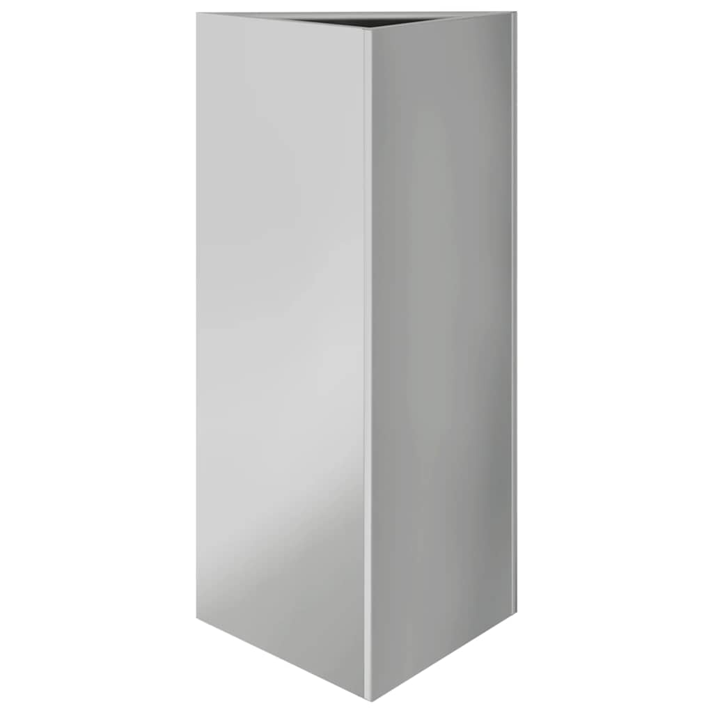 vidaXL Garden Planter Triangular 40x34.5x75 cm Galvanized Steel 2