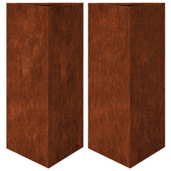 vidaXL Garden Planters 2 pcs Triangular 40x34.5x75 cm Weathering Steel 2