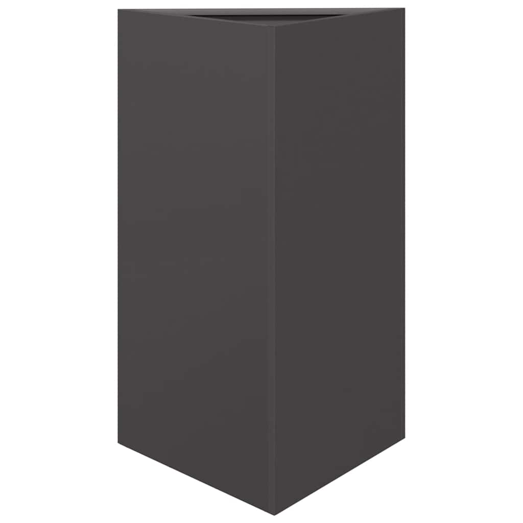 Garden Planters Black Triangular 50x43x75 cm Steel 2 pcs Steel/black