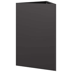 Garden Planters Black Triangular 50x43x75 cm Steel 2 pcs Steel/black