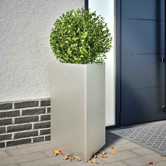 Garden Planter 50x43x75 cm Corten Steel Stainless steel/light grey