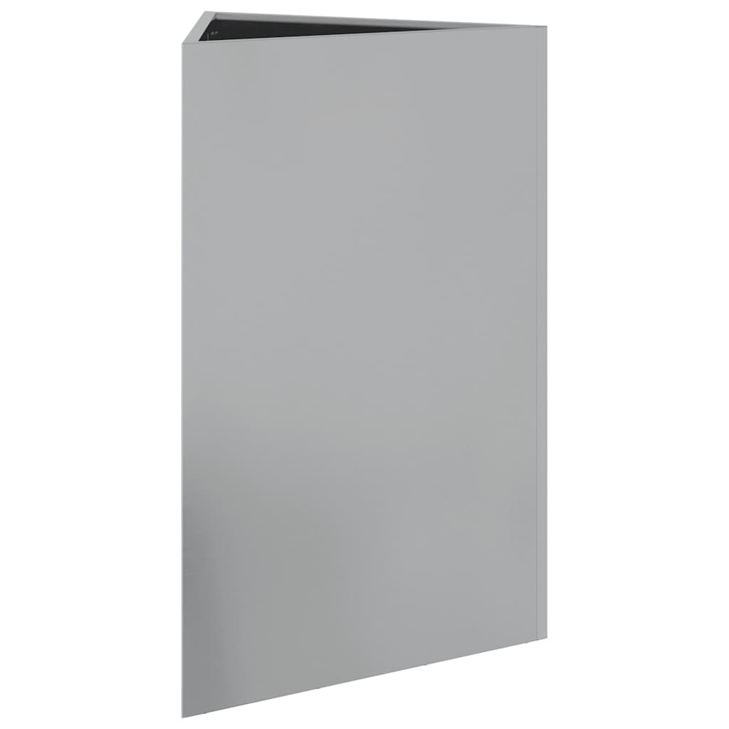 vidaXL Garden Planter Triangular 50x43x75 cm Galvanized Steel 4