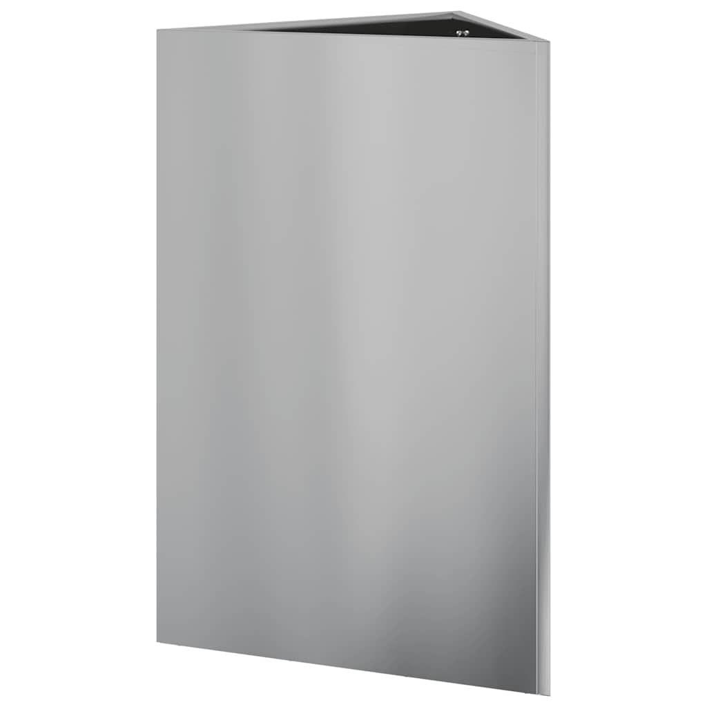 vidaXL Garden Planter Triangular 50x43x75 cm Galvanized Steel 6