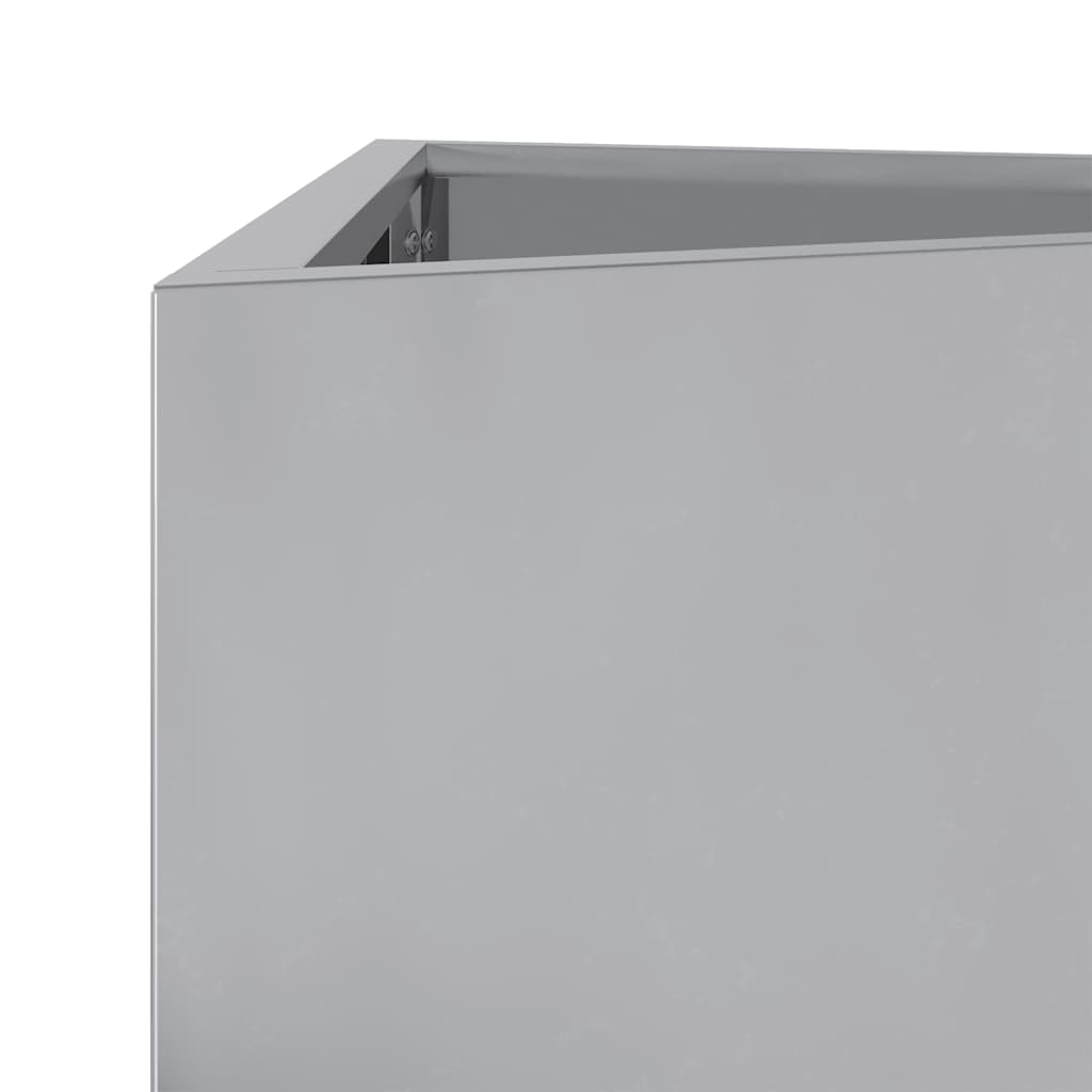 Garden Planter 50x43x75 cm Corten Steel Galvanized steel/grey
