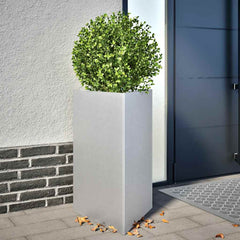 Garden Planters Black Triangular 50x43x75 cm Steel 2 pcs Galvanized steel/grey