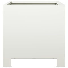 vidaXL Garden Planters 2 pcs White 30x30x30 cm Steel 6