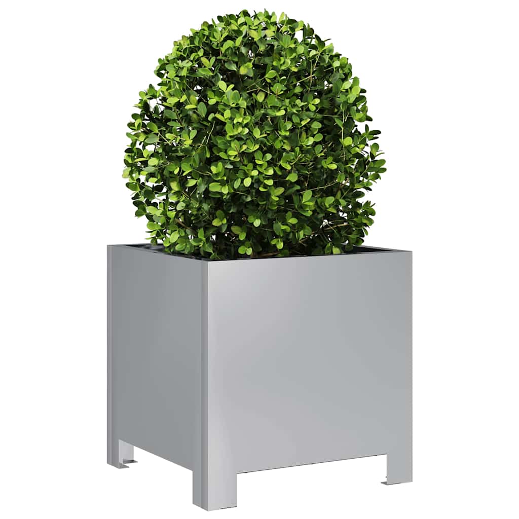 vidaXL Garden Planters 2 pcs 30x30x30 cm Galvanised Steel 4