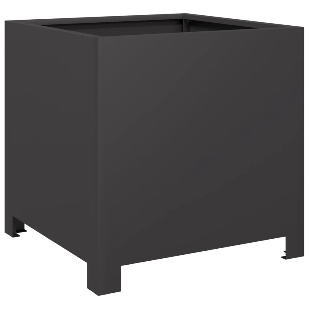 vidaXL Garden Planter Black 40x40x40 cm Steel 2