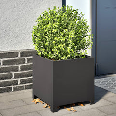 vidaXL Garden Planter Black 40x40x40 cm Steel 1