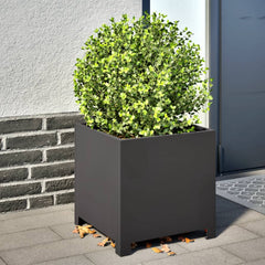 vidaXL Garden Planters Black 40x40x40 cm Steel 2 pcs