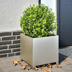 vidaXL Garden Planters Black 40x40x40 cm Steel 2 pcs