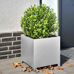 vidaXL Garden Planters Black 40x40x40 cm Steel 2 pcs