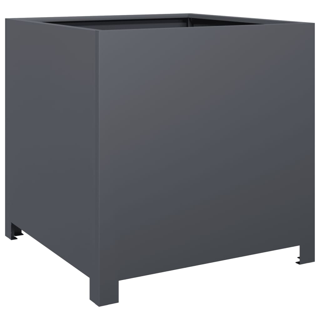 vidaXL Garden Planter Anthracite 50x50x50 cm Steel 2