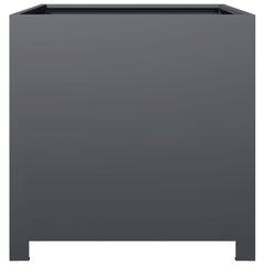 vidaXL Garden Planter Anthracite 50x50x50 cm Steel 4