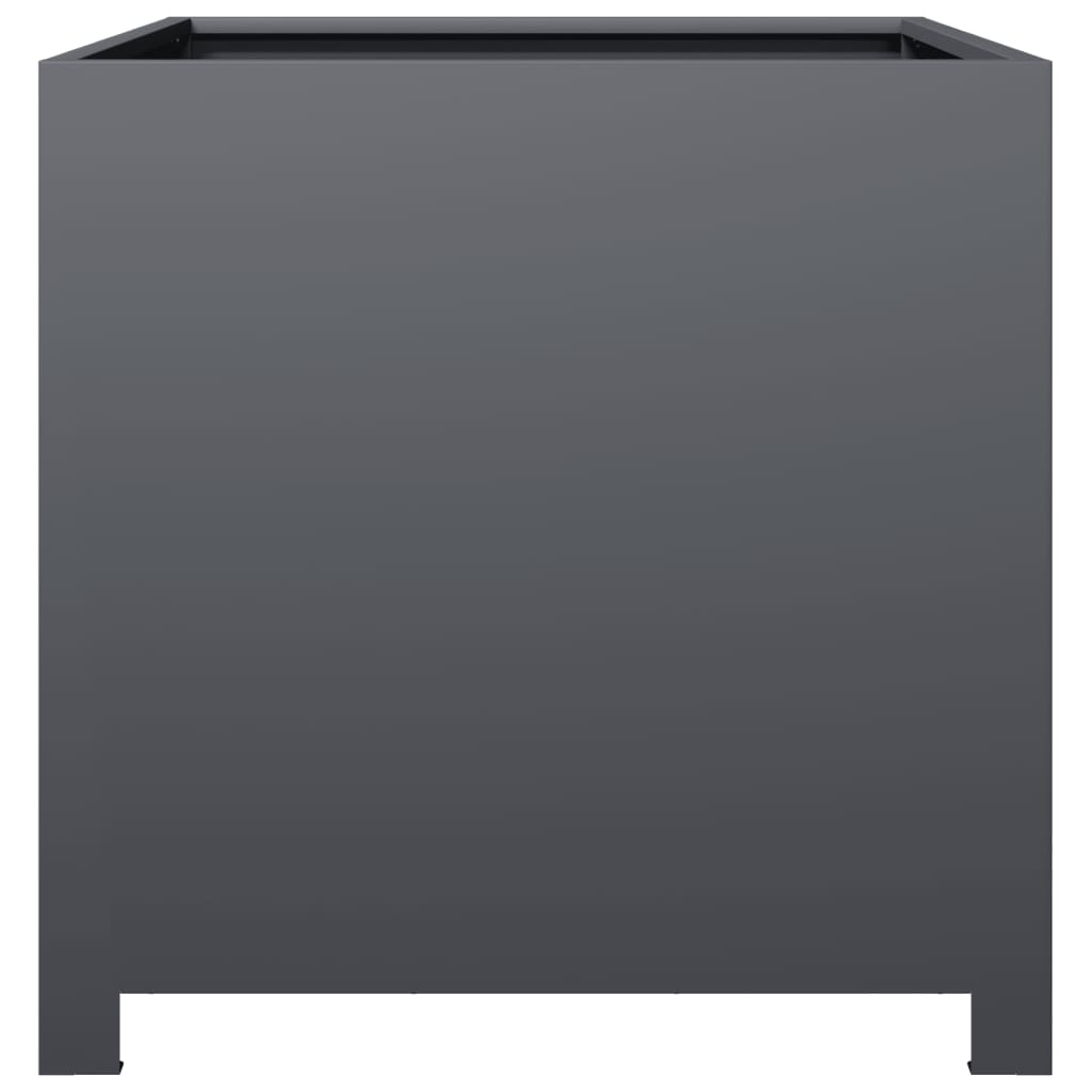 Garden Planter Black 50x50x50 cm Steel Steel/anthracite
