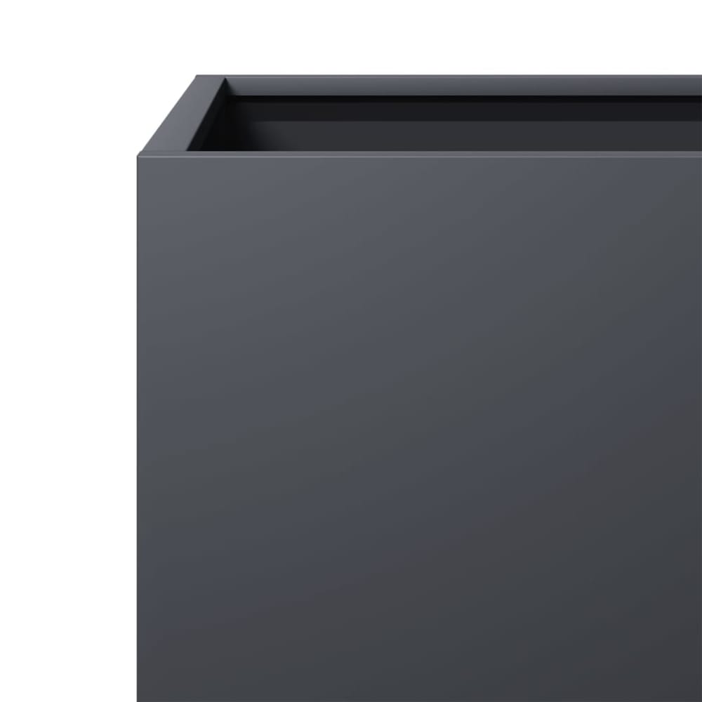 Garden Planter Black 50x50x50 cm Steel Steel/anthracite