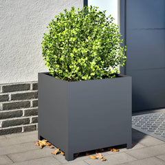 vidaXL Garden Planter Anthracite 50x50x50 cm Steel 1