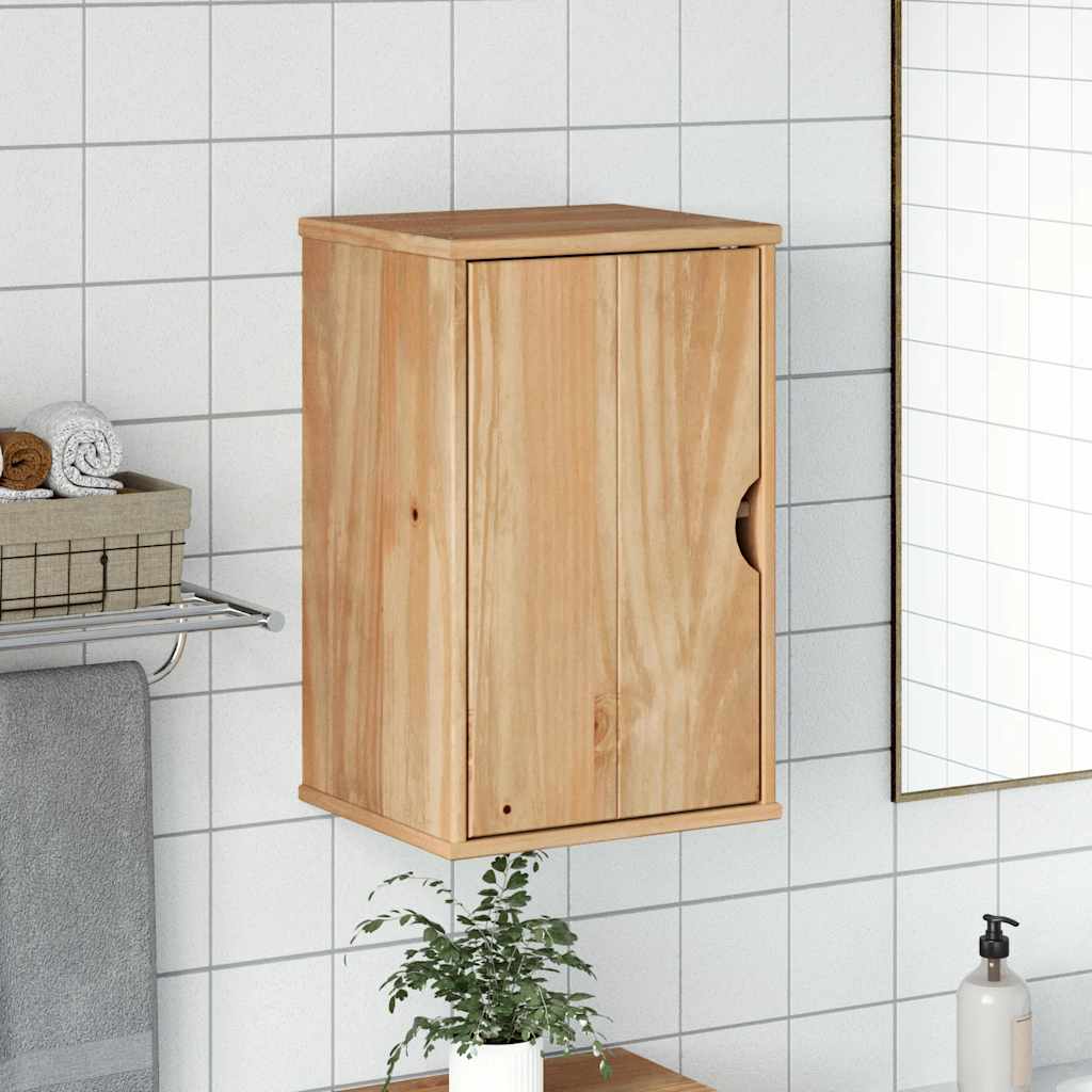 vidaXL Bathroom Wall Cabinet "OTTA" 35x30x55 cm Solid Wood Pine 3