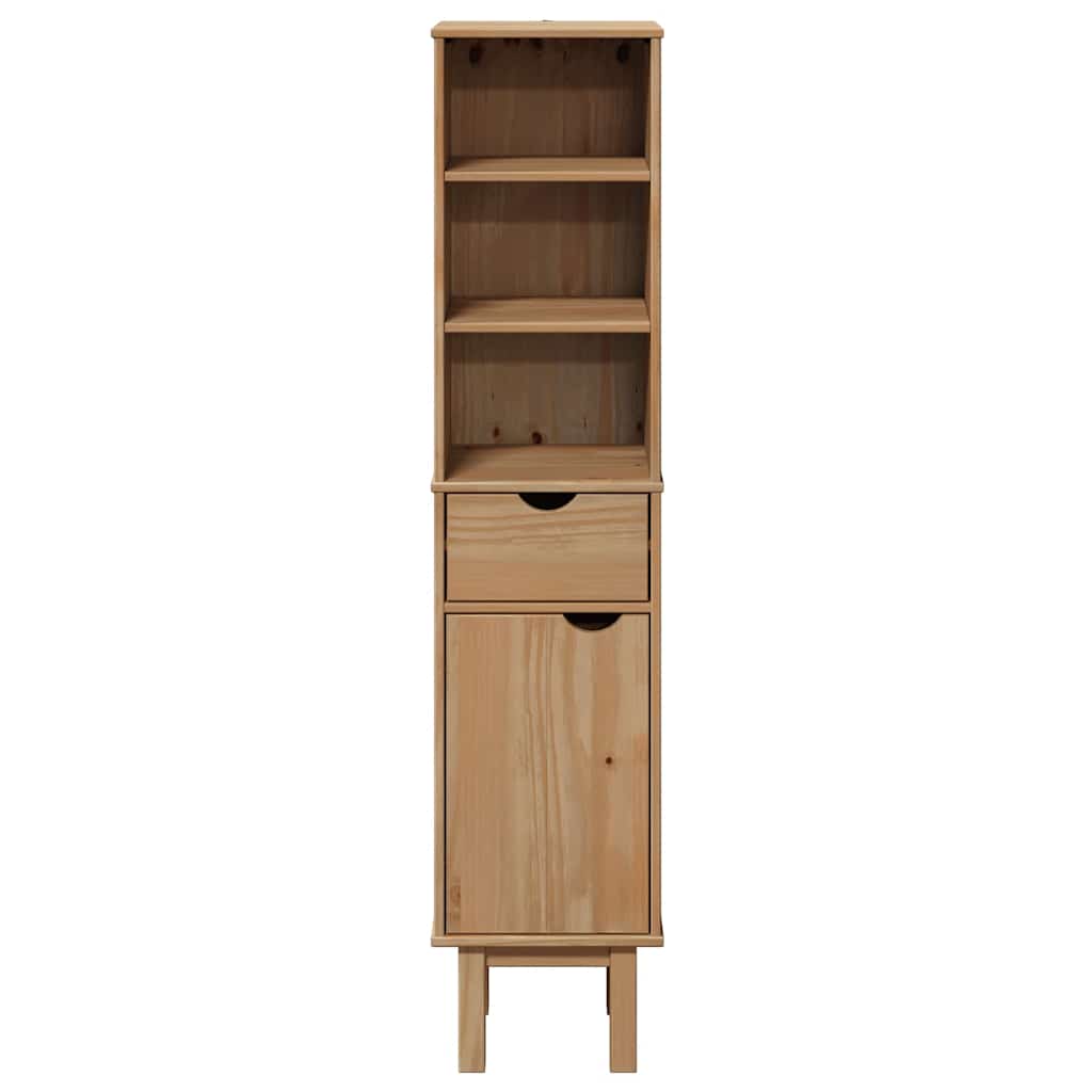 vidaXL Bathroom Cabinet "OTTA" 35x30x159 cm Solid Wood Pine 4