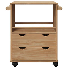 vidaXL Kitchen Trolley "OTTA" 59x45x80 cm Solid Wood Pine 4