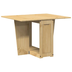 vidaXL Butterfly Dining Table Foldable Corona Wax Brown Solid Wood Pine 2