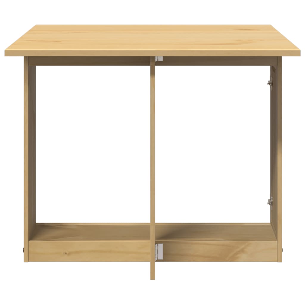 vidaXL Butterfly Dining Table Foldable Corona Wax Brown Solid Wood Pine 5