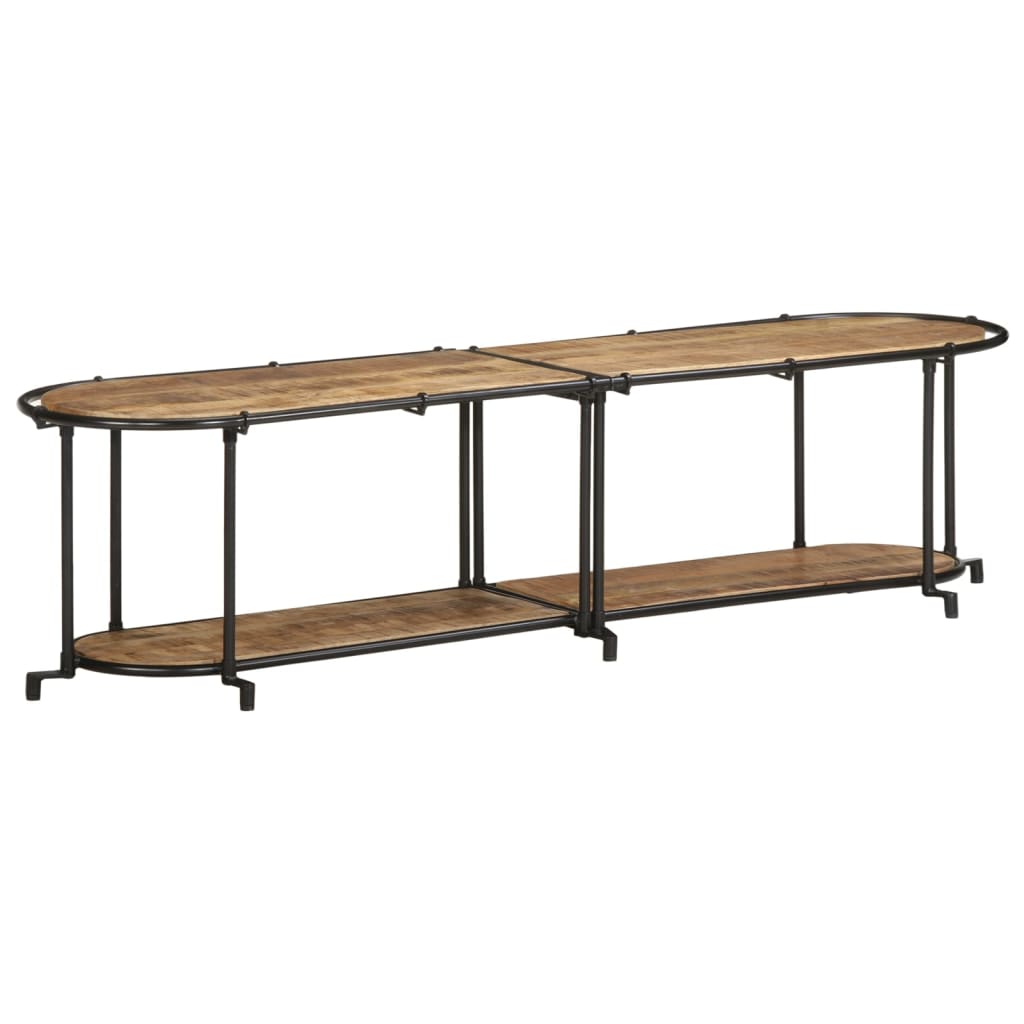 vidaXL TV Cabinet 160x42x40 cm Solid Wood Rough Mango 2