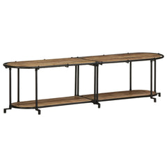 vidaXL TV Cabinet 160x42x40 cm Solid Wood Rough Mango 3