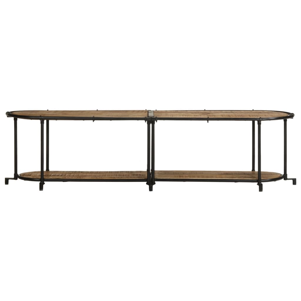 vidaXL TV Cabinet 160x42x40 cm Solid Wood Rough Mango 4