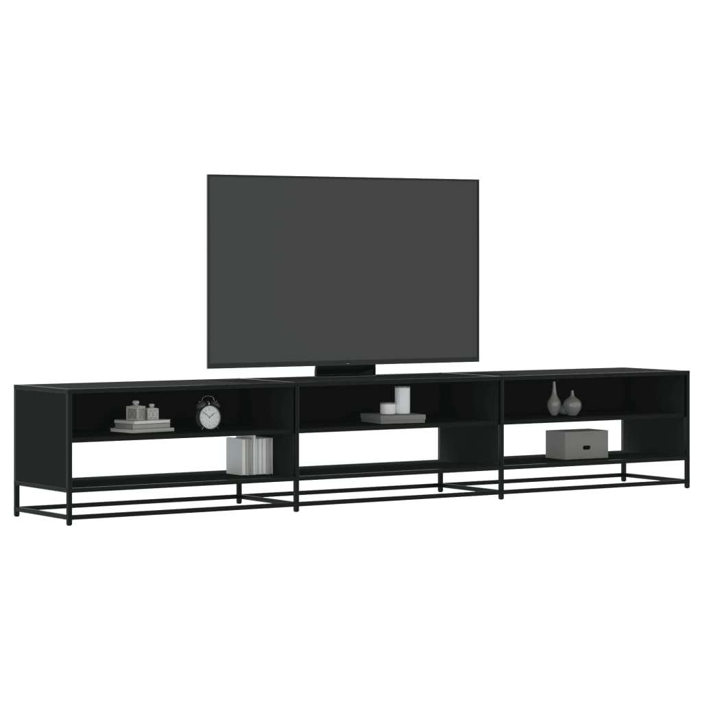 TV Cabinet 270x40x46 cm Engineered Wood Black