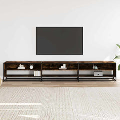 vidaXL TV Cabinet Smoked Oak 270x40x46 cm Engineered Wood 3