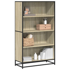 vidaXL Bookcase Sonoma Oak 80.5x35x139 cm Engineered Wood 1