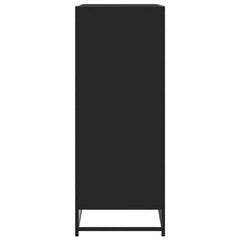 vidaXL Shoe Cabinet Black 75x38x97.5 cm Engineered Wood and Metal 5