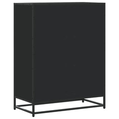 vidaXL Shoe Cabinet Black 75x38x97.5 cm Engineered Wood and Metal 6
