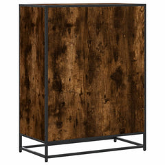 vidaXL Shoe Cabinet Smoked Oak 75x38x97.5 cm Engineered Wood and Metal 6