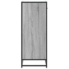vidaXL Shoe Cabinet Grey Sonoma 75x38x97.5 cm Engineered Wood and Metal 5