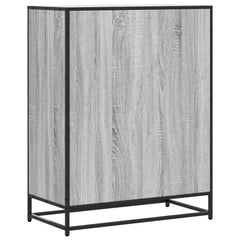 vidaXL Shoe Cabinet Grey Sonoma 75x38x97.5 cm Engineered Wood and Metal 6