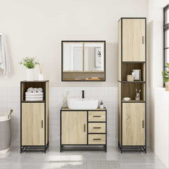 Bathroom Furniture Set 2 pcs Engineered Wood Sonoma oak
